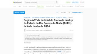 
                            8. DJRN 6/06/2014 - Pg. 607 - Judicial | Diário de Justiça do Estado do ...