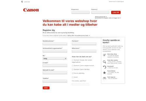 
                            9. DK- Canon Webshop - Login