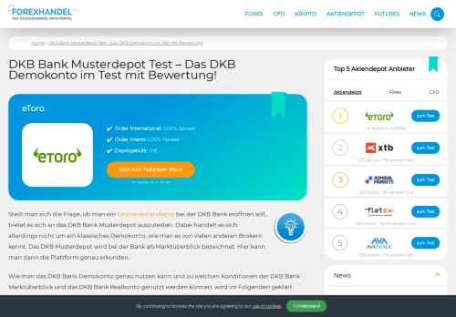 
                            8. DKB Bank Musterdepot Test 2019 » Demokonto empfehlenswert?