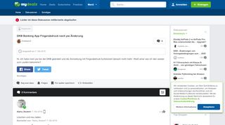 
                            6. DKB Banking App Fingerabdruck nach pw Änderung - mydealz.de