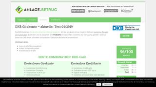 
                            9. DKB Girokonto: Aktueller Test & Erfahrungen 02/2019 - Anlage Betrug