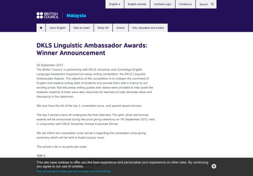 
                            9. DKLS Linguistic Ambassador Awards: Winner ...
