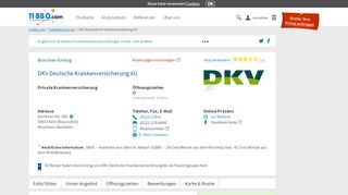 
                            11. ▷ DKV Deutsche Krankenversicherung AG | Tel. (0221) 578... -