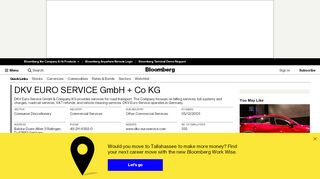 
                            5. DKV EURO SERVICE GmbH + Co KG: Company Profile - Bloomberg