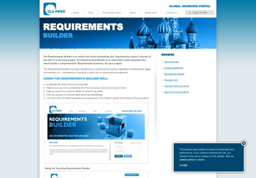 
                            12. DLA Piper Global Sourcing Portal - Requirements Builder