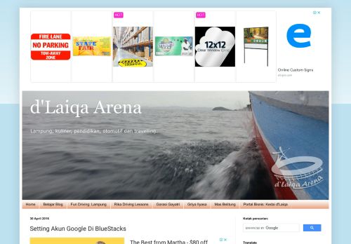 
                            3. d'Laiqa Arena: Setting Akun Google Di BlueStacks