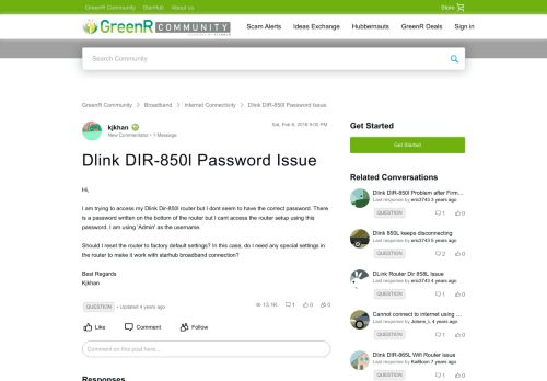 
                            5. Dlink DIR-850l Password Issue - StarHub Community - 128736