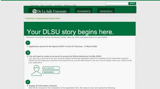 
                            1. DLSU - Undergraduate Application Form - My DLSU