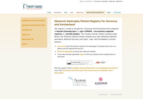 
                            11. DM patient registry for Germany and Switzerland: Home