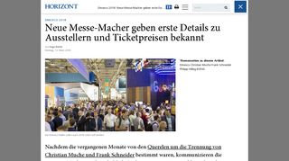 
                            8. Dmexco 2018: Neue Messe-Macher geben erste Details zu ... - Horizont