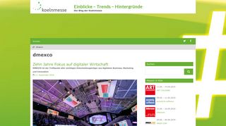 
                            5. dmexco | Einblicke – Trends – Hintergründe. Der Blog der Koelnmesse