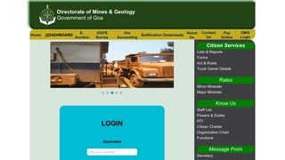 
                            4. DMG LogIn - Directorate of Mines & Geology Government Of Goa,India