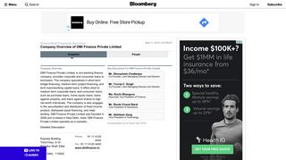 
                            11. DMI Finance Private Limited: Private Company Information - Bloomberg