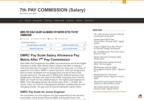 
                            10. DMRC Pay Scale Salary Allowance Pay Matrix After 7th Pay ...