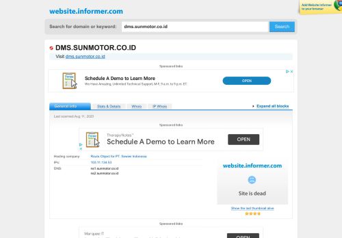 
                            6. dms.sunmotor.co.id at Website Informer. Visit Dms Sunmotor.