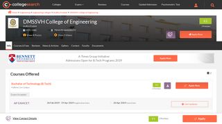 
                            11. DMSSVH College of Engineering Courses, Fees, Reviews ...