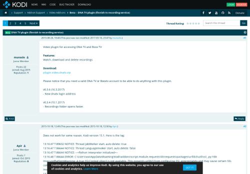 
                            10. DNA TV plugin (finnish tv recording service) - Kodi Community Forum