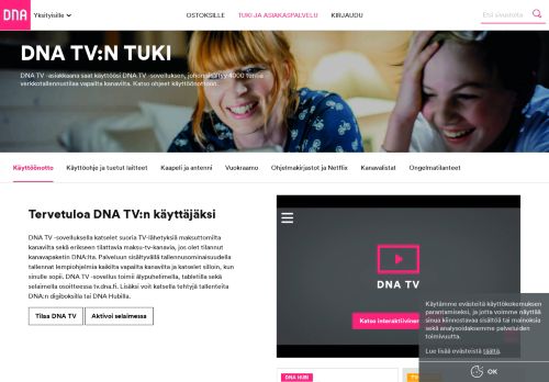 
                            3. DNA TV:n tuki | DNA