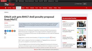 
                            11. DNeX unit gets RM17.4mil penalty proposal from MyCC - Business ...