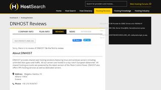 
                            12. DNHOST Review - web hosting reviews by real users - HostSearch