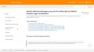 
                            12. DNS Einstellungen für Office 365 | STRATO