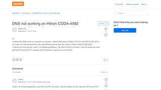 
                            13. DNS not working on Hitron CODA-4582 – OpenDNS