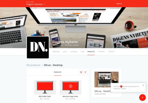 
                            9. DN.se - Desktop Products – Dagens Nyheter