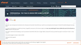 
                            12. DNSMadeEasy - Do I have to delete DNS zones on WHM? | cPanel Forums