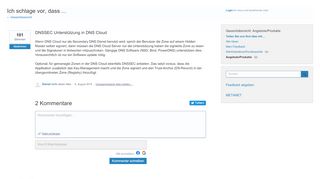 
                            7. DNSSEC Unterstützung in DNS Cloud – METANET Kundenfeedback