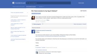 
                            1. Do i have access to my log in history? | Comunidad de ... - Facebook