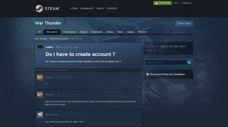 
                            5. Do I have to create account ? :: War Thunder General Discussions
