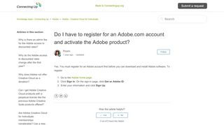 
                            12. Do I have to register for an Adobe.com account and activate the Adobe ...