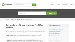 
                            11. Do I need a credit card to sign up for Office 365 Plus – Support | One ...