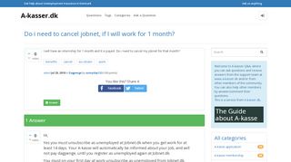
                            11. Do i need to cancel jobnet, if I will work for 1 month? - A ...