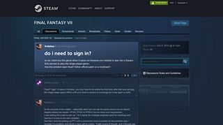 
                            2. do i need to sign in? :: FINAL FANTASY VII ... - Steam Community