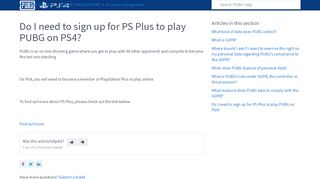 
                            8. Do I need to sign up for PS Plus to play PUBG on PS4? – PUBG PS4 ...