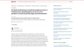 
                            10. Do Mark Zuckerberg or Facebook employees have a 'skeleton key ...
