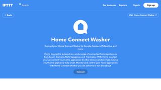 
                            10. Do more with Home Connect Washer - IFTTT