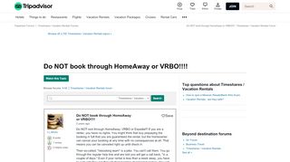 
                            11. Do NOT book through HomeAway or VRBO!!!! - Timeshares / Vacation ...