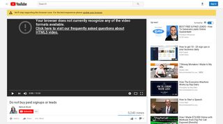 
                            2. Do not buy paid signups or leads - YouTube