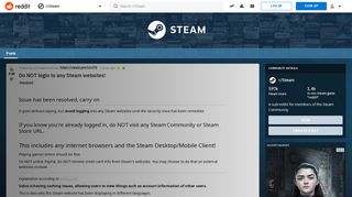 
                            7. Do NOT login to any Steam websites! : Steam - Reddit