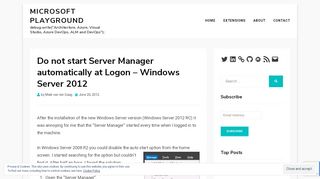 
                            8. Do not start Server Manager automatically at Logon – Windows Server ...