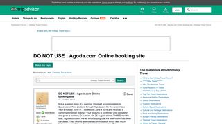 
                            2. DO NOT USE : Agoda.com Online booking site - Holiday Travel ...