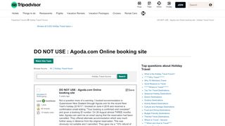 
                            10. DO NOT USE : Agoda.com Online booking site - Holiday ...
