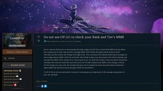 
                            9. Do not use OP.GG to check your Rank and Tier's MMR - League of ...