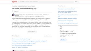 
                            11. Do online job websites really pay? - Quora