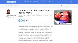 
                            9. Do Pick-Up Artist Techniques Really Work? | Psychology Today