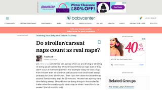 
                            11. Do stroller/carseat naps count as real naps? - BabyCenter