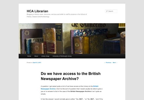 
                            4. Do we have access to the British Newspaper Archive? | HCA Librarian