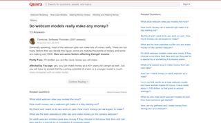 
                            12. Do webcam models really make any money? - Quora